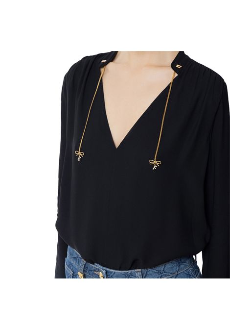 Blusa Elisabetta Franchi donna CA08051E2 110 nera ELISABETTA FRANCHI | Camicie | CA08051E2110